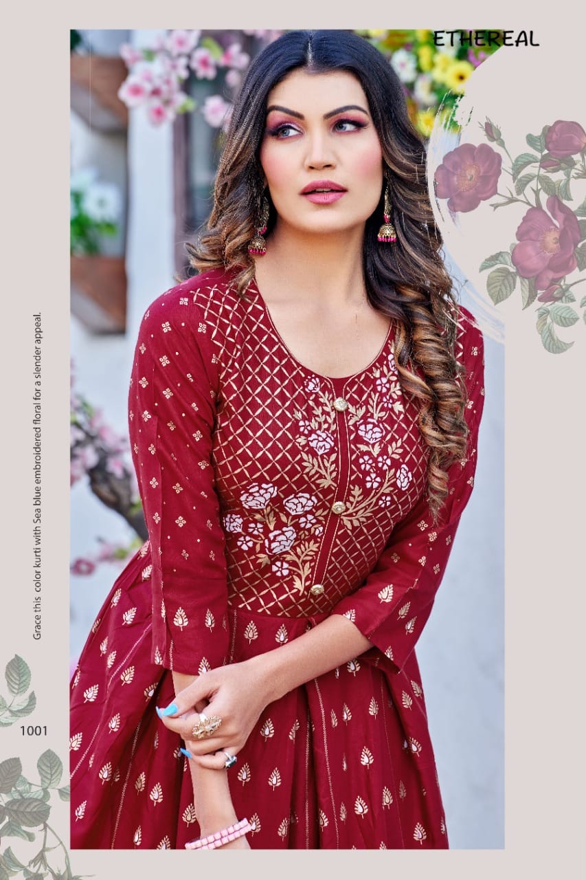 Surveen By Hirwa Anarakali Kurtis Catalog
